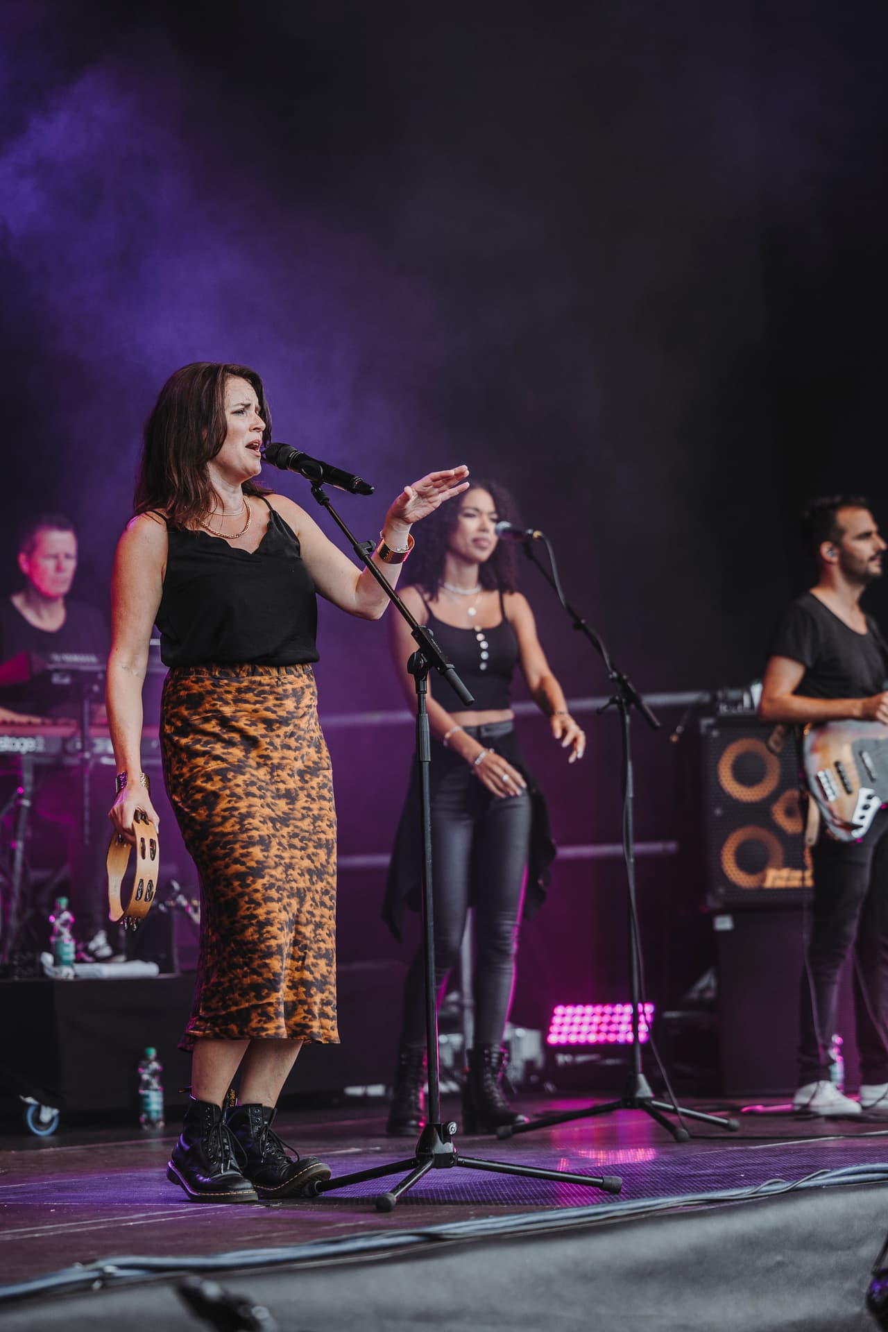 Caroline Chevin with band on stage at the KKL Luzern